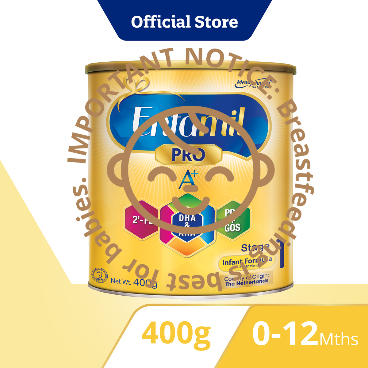 Enfamil PRO A+ Stage 1 Infant Formula Baby Milk Powder 360DHA+ (0-12M) 400g