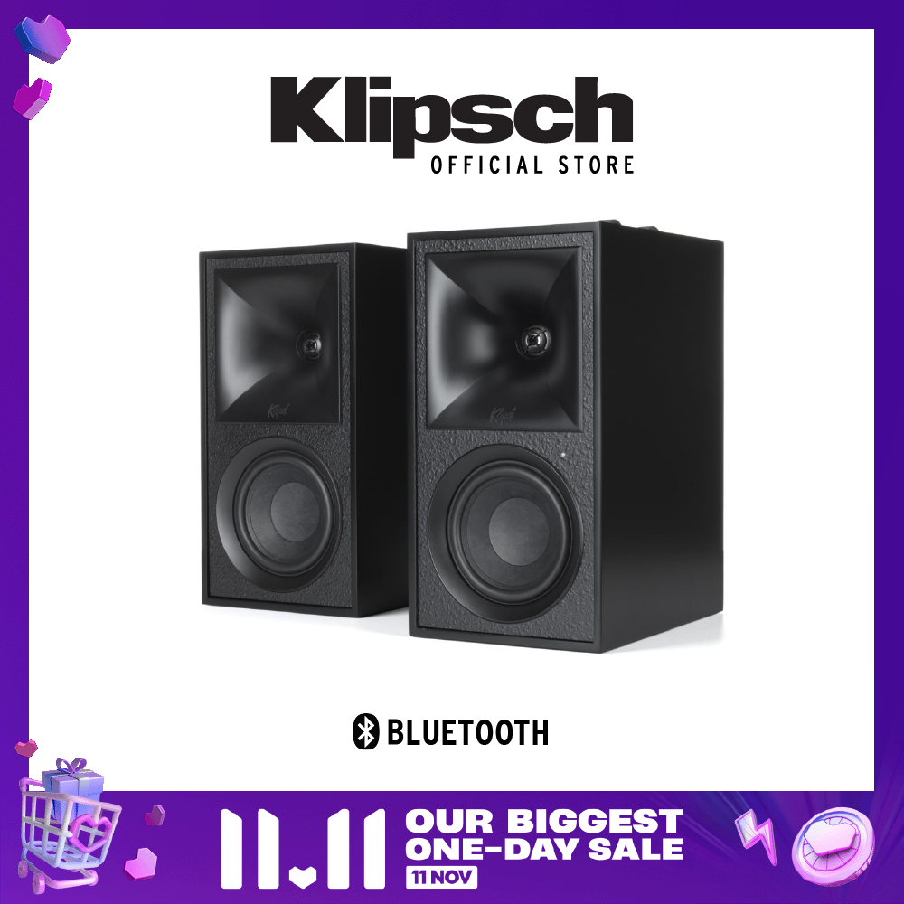 Klipsch The Fives Active Bluetooth Monitor Bookshelf Speaker - Soundbar Alternative For TV