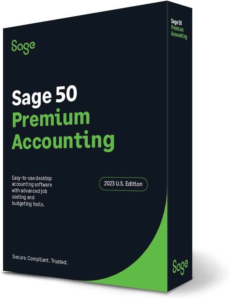Sage 50 Premium Accounting 2023 U.S. 1-User Small Business Accounting Software