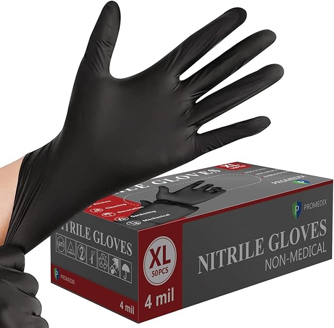 PROMEDIX P Nitrile Disposable Gloves,4mil Gloves Disposable Latex Free,Powder Free for Cooking,Household,Food safe