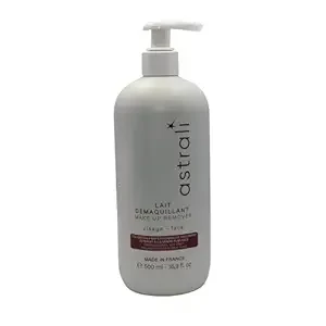 Astrali LAIT DEMAQUILLANT - MAKE UP REMOVER cleansing milk with a light and fresh texture from the face (500ml/16.9oz), White